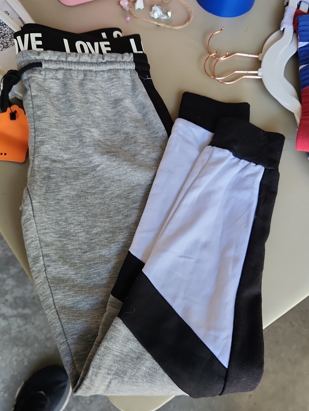 B FLAWLESS Grey, Light Blue & Black Colorblock  Joggers. New No Tags